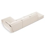 Mazzini Sofas Bež žametna kotna sedežnagarnitura z ležalnikom (desni kot) Vanda – | Shoptok.si