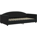 Dnevni krevet crni 100 x 200 cm baršunasti | shoptok.hr