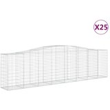  Lučne gabionske košare 25kom 400x50x100/120cm pocinčano željezo | shoptok.hr