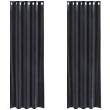  Zavjese za zamračivanje 2 pcs Tamno siva 140 x 260 cm Baršun | shoptok.hr