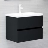 vidaXL Omarica za umivalnik črna 60x38,5x45 cm iverna plošča Cene