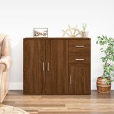  Komoda rjavi hrast 91x29,5x75 cm inženirski les | Shoptok.si