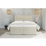 Ropez Bež boxspring krevet s prostorom za odlaganje 200x200 cm Lola – | shoptok.hr