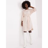 Fashion Hunters Light beige dress with 3/4 sleeves RUE PARIS | shoptok.hr