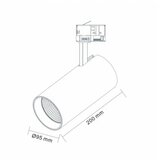  led ref šinski JM-4074 40W 4000K 36° crni trofazni Cene