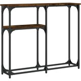 Maison Chic konzolna miza - miza ob steni dimljen hrast 90x22,5x75 cm inženirski les, (21786164) Cene