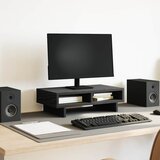 vidaXL Stojalo za monitor črna hrast 50x27x15 cm inženirski les Cene