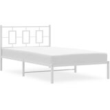  Metalni okvir za krevet s uzglavljem bijeli 107x203 cm | shoptok.hr