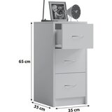 MID.YOU nočna omarica boxal maxi, bela | Shoptok.si