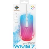 DELTACO GAMING Miš WM87 Polu-transparenten RGB Ultralag, USB, BELA | Shoptok.si