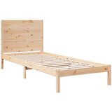  Dugi okvir kreveta bez madraca bijeli 90x210 cm masivno drvo | shoptok.hr