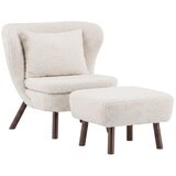 Vind Collection Vind lounge fotelja s tabureom Ryxö, bijela | shoptok.hr