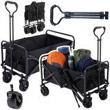 Lean Toys Zložljiv vrtni transportni voziček za plažo, črne barve, 120 l | Shoptok.si