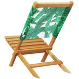  Sklopive stolice 8 kom. Zelena tkanina i puno drvo | shoptok.hr