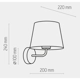  Zidna lampa MAJA 1xE27/15W/230V siva | Eponuda.com