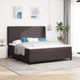  Box Spring postelja z vzmetnico, temno rjava, 180x200 cm, blago, (22050535) Cene