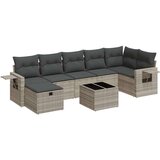 vidaXL 8-dijelni set vrtnih sofa od poliratana s jastucima svjetlosivi | shoptok.hr