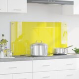 vidaXL Kuhinjski Backsplash Žuti Kaljeno staklo 100 x 50 x 0.6 cm cijene
