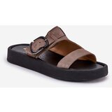 Zazoo Women's Suede Platform Slippers Brown 3024 | Shoptok.si
