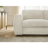 Bobochic Paris Bež sedežna garnitura za spanje/raztegljiva iz rebrastega žameta 240 cm Hugo – | Shoptok.si