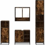  4-dijelni set kupaonskog namještaja boja hrasta drveni | shoptok.hr