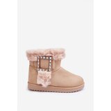 Boto Women's Insulated Buckle Boots Dulca Beige | Eponuda.ba