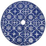  Luksuzna podloga za božićno drvce s čarapom plava 122cm tkanina | shoptok.hr