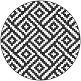 Maison Chic Zunanja Preproga, Rug bela in črna Ø120 cm PP, (22122829) | Shoptok.si