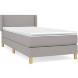 Maison Chic Box spring postelja - Vzmetna postelja z vzmetnico svetlo siva 80x200 cm blago SL13409, (21904860) Cene