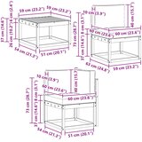  Set vanjskih sofa 9 kom. Prirodna i svijetlo siva | shoptok.hr