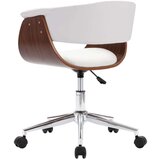 vidaXL Vrtljivi jedilni stoli 2 kosa belo umetno usnje | Shoptok.si