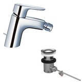 Hansgrohe Ecos 50 Chrome baterija (slavina) za bide sa odlivnim ventilom sifona pop-up 14082000 | ePonuda.com