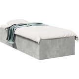  Okvir kreveta boja betona 75x190 cm od konstruiranog drva | shoptok.hr