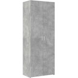  Visoka komoda boja betona 70x42,5x185 cm od konstruiranog drva | shoptok.hr