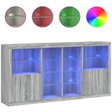 Maison Chic Komoda - Predalnik z LED lučkami siva sonoma 202x37x100 cm, (21721484) | Shoptok.si
