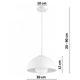 Brilagi Luster na sajli COSMO 1xE27/60W/230V &amp;Oslash; 30 cm bela/zlatna Slike