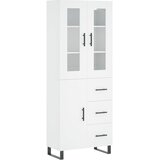  Visoka komoda bijela 69,5x34x180 cm konstruirano drvo Slike