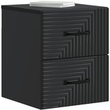  Noćni ormarić za montažu na zid 2 pcs Crna 34,5 x 33 x 40 cm | Eponuda.com