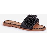 Boto Women's Flat Sandals With Decorative Beads Black Aricca | Shoptok.si