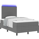 vidaXL Postelja z Box Spring z Matracem & LED Svetlim Svetlo Sivo 120x200 cm Igrača Tkanina, (22081034) | Shoptok.si