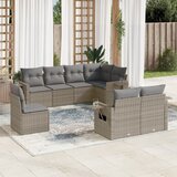 vidaXL 8-dijelni set vrtnih sofa od poliratana s jastucima sivi | shoptok.hr