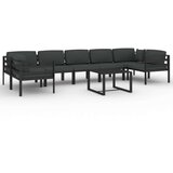  8-dijelna vrtna garnitura s jastucima aluminijska antracit | shoptok.hr