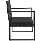  3-dijelna vrtna garnitura od poliratana s jastucima crna | shoptok.hr