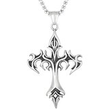 Ogrlica FL-33480 Cross - Srebrna KP33480 | shoptok.hr
