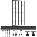  Klizna vrata s priborom ESG staklo i aluminij 102 x 205 cm | shoptok.hr