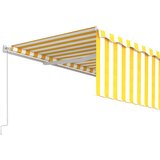 Tenda na ručno uvlačenje s roletom 5 x 3 m žuto-bijela | shoptok.hr