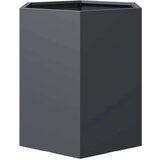vidaXL Vrtna sadilice 2 kom crna šesterokutna 46x40x45 cm čelična | shoptok.hr