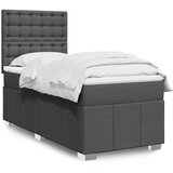 Maison Chic Box spring postelja - Vzmetna postelja z vzmetnico temno siva 90x190 cm blago SL11849, (21904145) | Shoptok.si