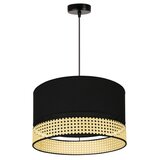  Duolla - Visilica na sajli DOUBLE RATTAN 1xE27/15W/230V Ø 40 cm crna/bež | Eponuda.com
