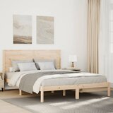 vidaXL Daljši posteljni okvir brez vzmetnice 140x210 cm trden les | Shoptok.si